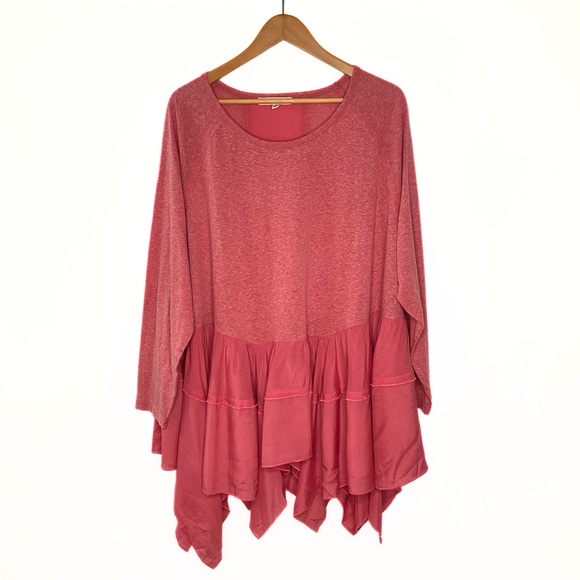 Indigo Thread Co Asymmetrical Oversized Tunic Womens SZ 2X Boho Hippie Peasant - Picture 1 of 9